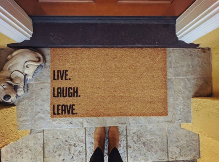 Be Greeted With These Funny Doormats