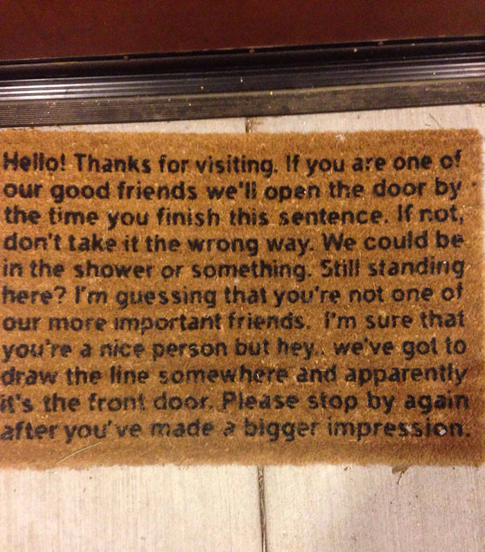 Be Greeted With These Funny Doormats