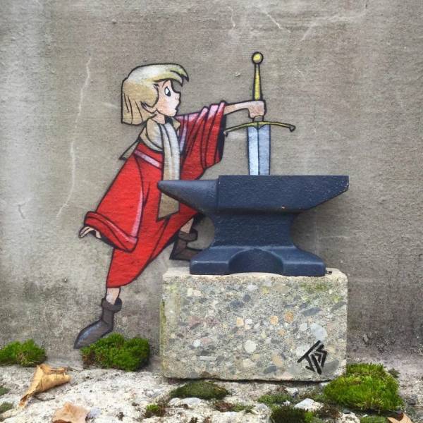 Street Artist Creates Graffiti That Blends Seamlessly Into Its Surroundings