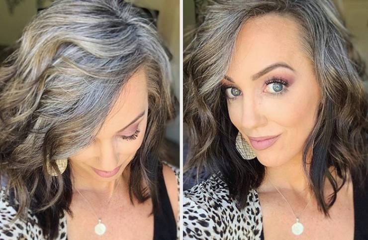 41-Year-Old Woman Decides To Stop Dyeing Her Hair After It Started Going Gray In Her Early 20s