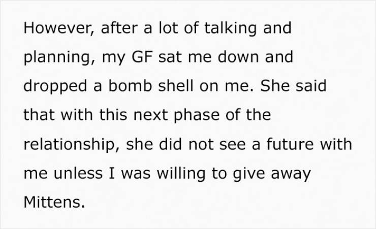 Vegan Woman Tells Her Boyfriend To Get Rid Of His Cat