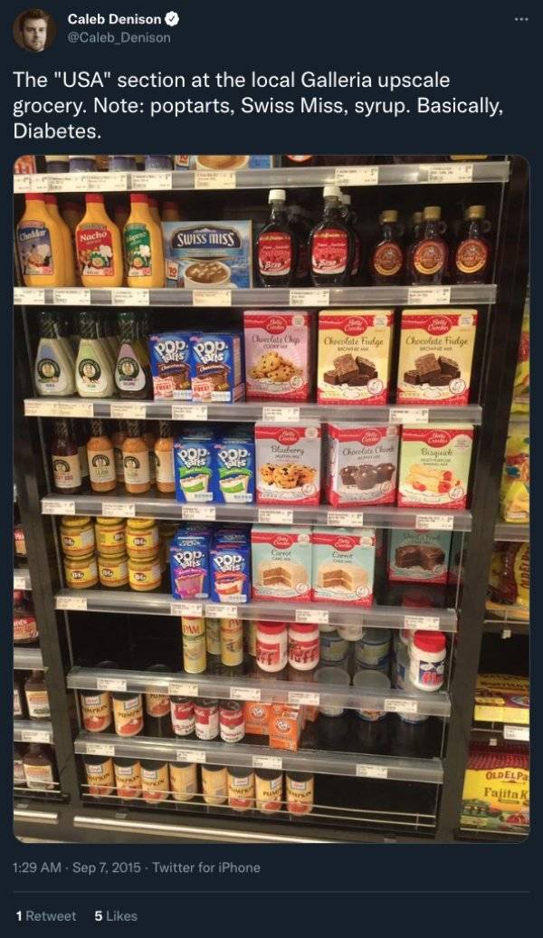 What You Can Find In “American Food” Sections In Stores Around The World