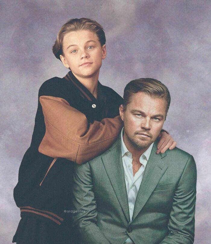 Celebrities Photoshopped With Their Younger Selves