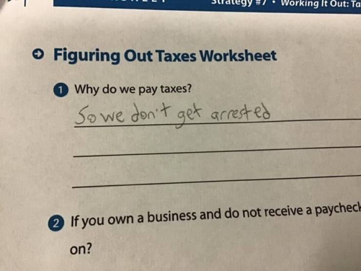 At Least These Homework Answers Are Honest…