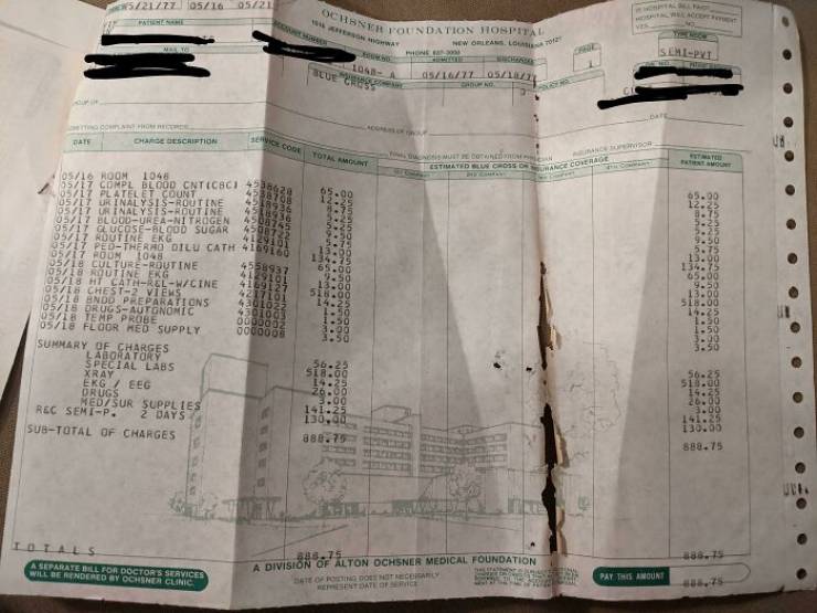 People Share American Medical Bills From The 20th Century. Feel The Difference…