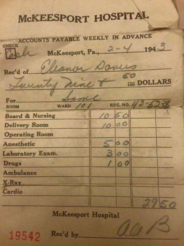 People Share American Medical Bills From The 20th Century. Feel The Difference…