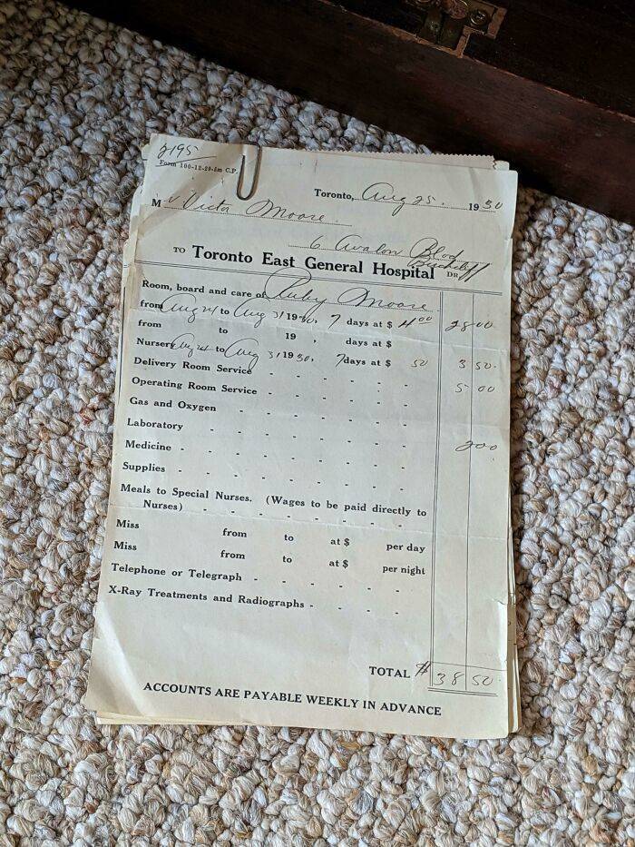People Share American Medical Bills From The 20th Century. Feel The Difference…