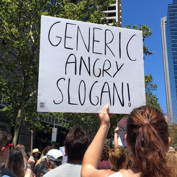 These Protest Signs Are Way Too Polite…