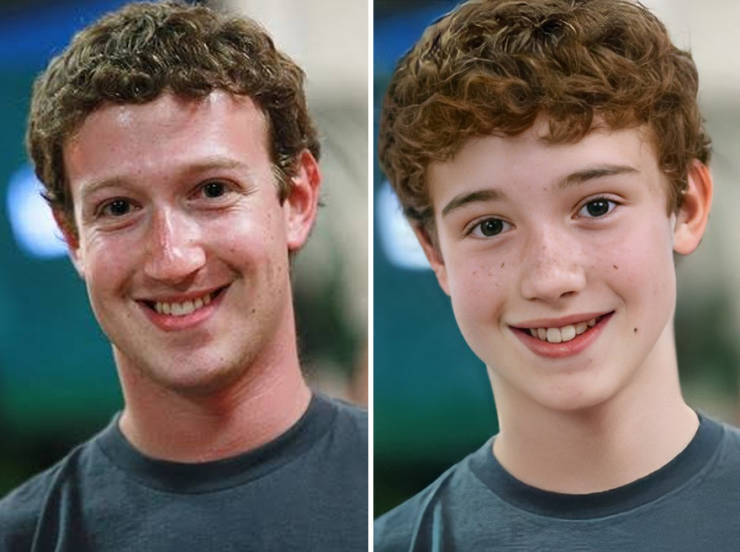 Artificial Intelligence Turns Celebrities Into Their Child Versions
