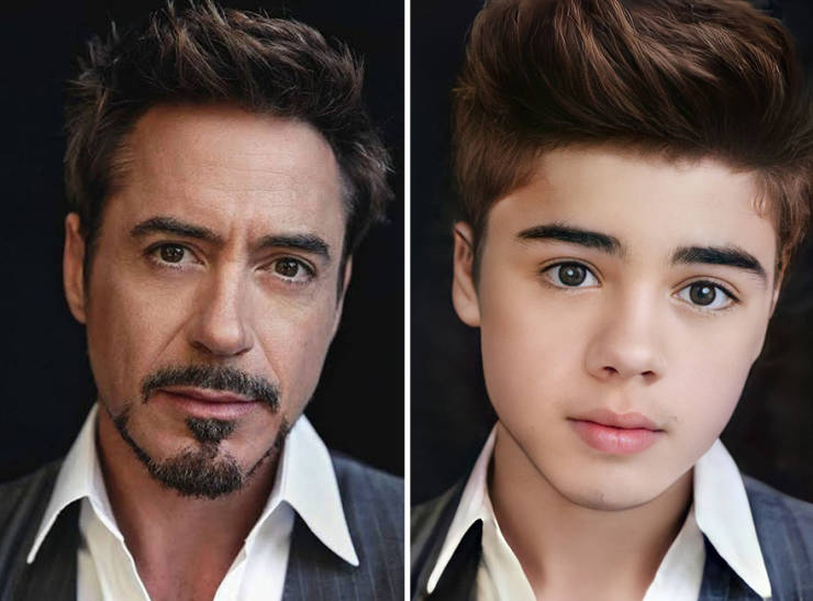 Artificial Intelligence Turns Celebrities Into Their Child Versions