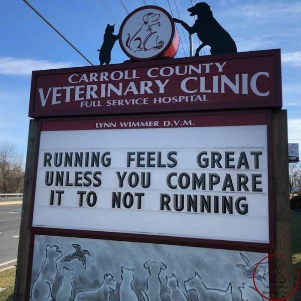 Hilarious Signs Posted By The Carroll County Veterinary Clinic