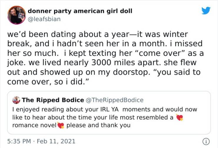 Romance Novel Moments From Real Life