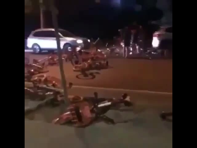 Bicycles Blocking The Road