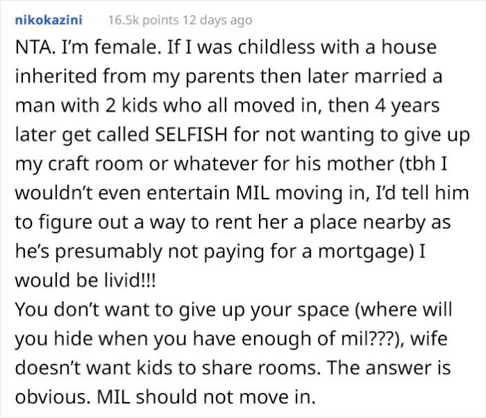 Is This Man The A##hole For Not Giving Up His “Man Cave” To Accommodate His Mother-In-Law?
