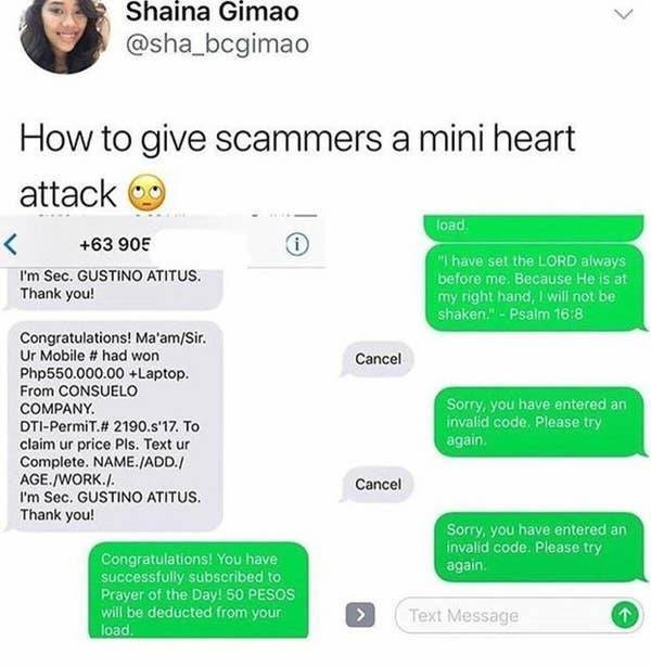 Scammers Getting Scammed…