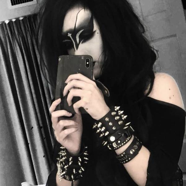 Goth Girl Trying Normal Clothes And Makeup