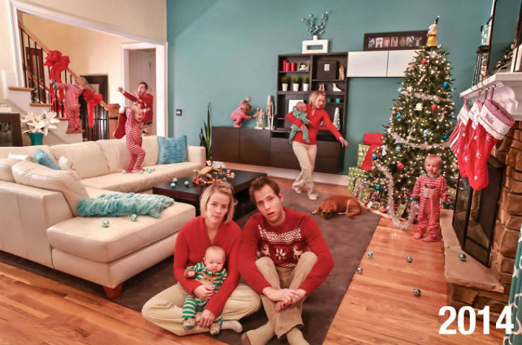 Family Creates A Real-Life Christmas Card Every Year