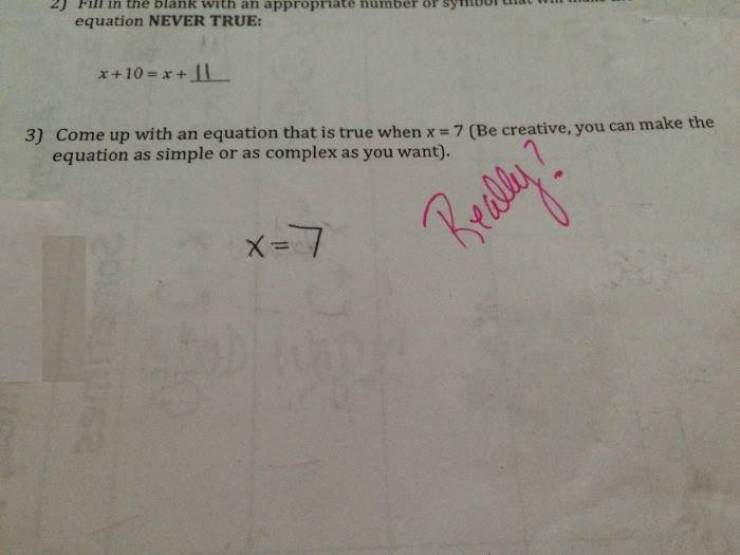 Overly Creative Test Answers