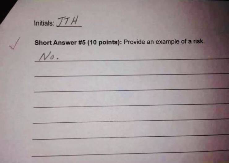 Overly Creative Test Answers