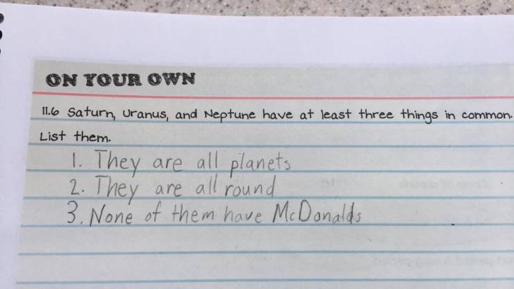 Overly Creative Test Answers