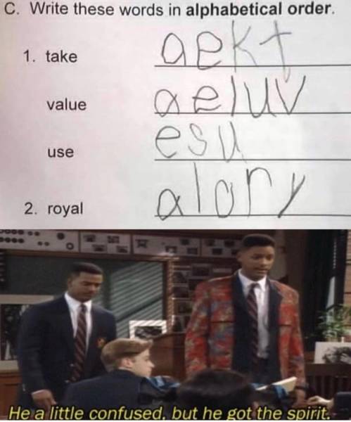 Overly Creative Test Answers