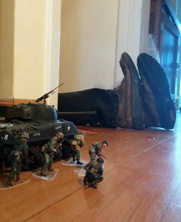 Army Men Around The House…