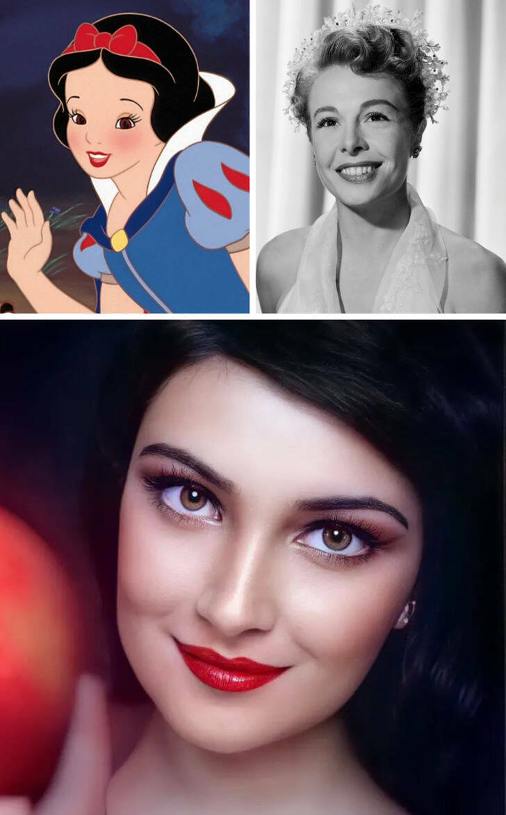 “Disney” Characters Turned Into Real-Life People Using AI Vs Actual People These Characters Were Based On