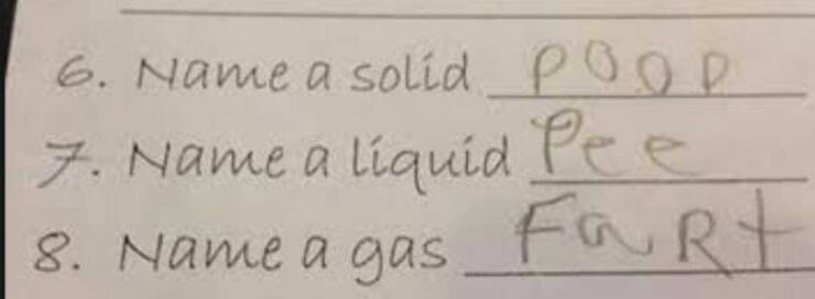 Funny Kids’ Test Answers