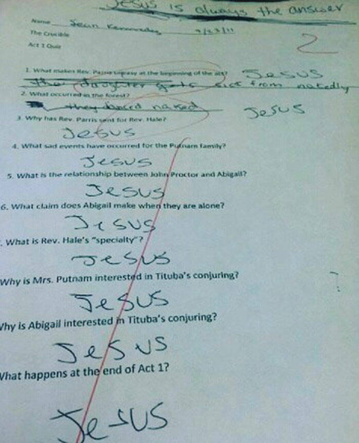 Funny Kids’ Test Answers