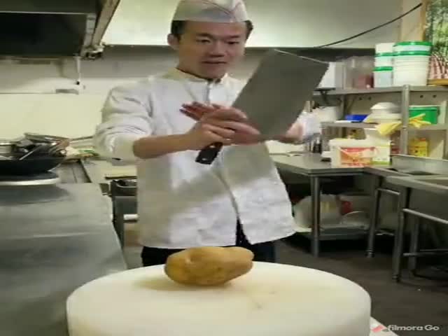 Professional Potato Cutting