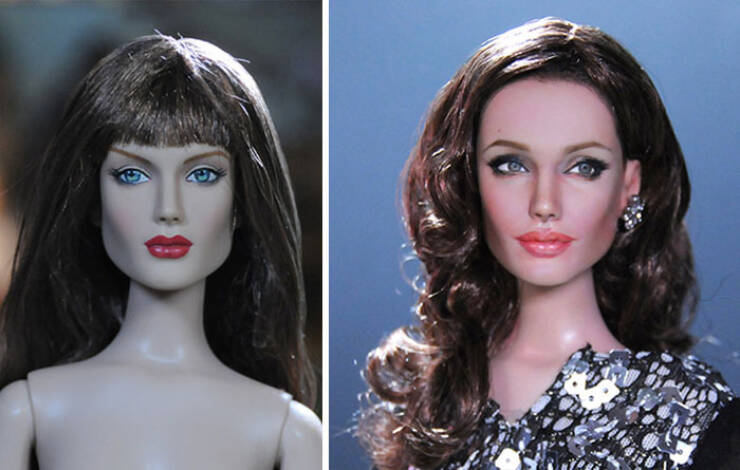 Artist Repaints Mass-Produced Celebrity And Character Dolls To Make Them Look Lifelike