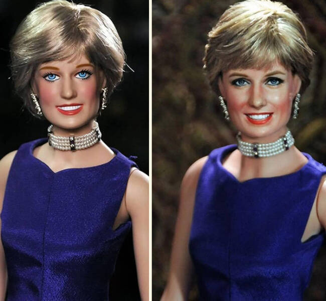 Artist Repaints Mass-Produced Celebrity And Character Dolls To Make Them Look Lifelike