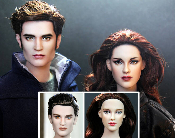 Artist Repaints Mass-Produced Celebrity And Character Dolls To Make Them Look Lifelike