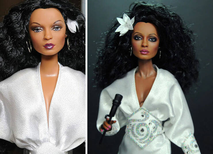 Artist Repaints Mass-Produced Celebrity And Character Dolls To Make Them Look Lifelike