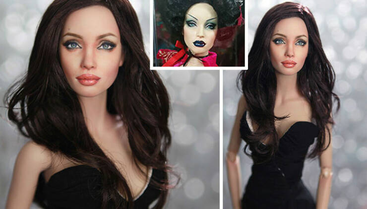 Artist Repaints Mass-Produced Celebrity And Character Dolls To Make Them Look Lifelike