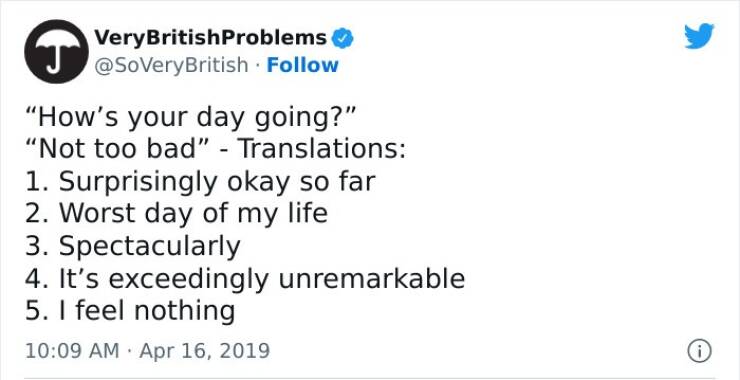 These Problems Sound Very British…