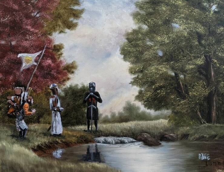 Paintings From Thrift Stores And Garage Sales That Got Repainted By Other Artists