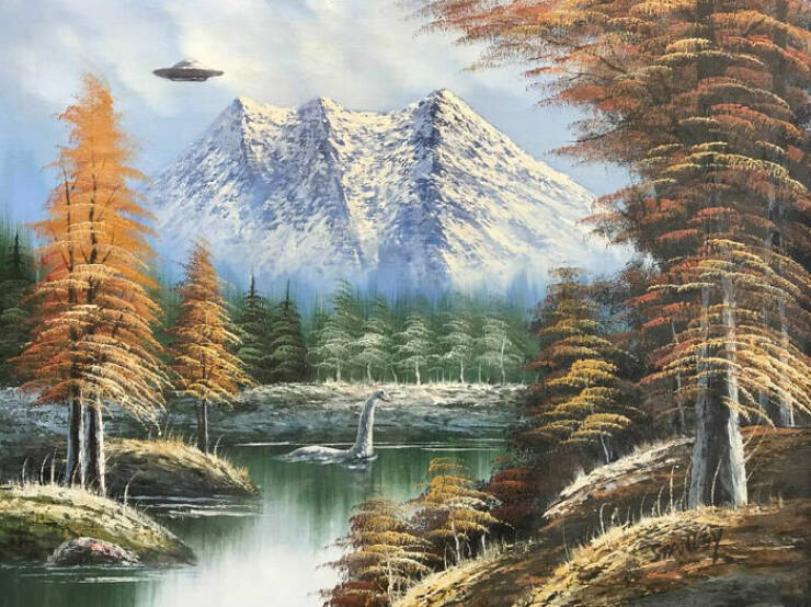 Paintings From Thrift Stores And Garage Sales That Got Repainted By Other Artists