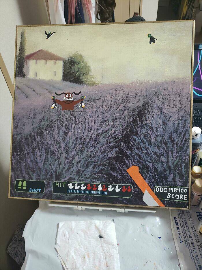 Paintings From Thrift Stores And Garage Sales That Got Repainted By Other Artists