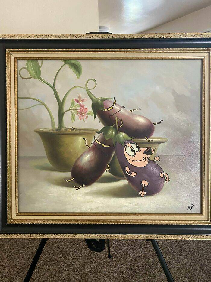 Paintings From Thrift Stores And Garage Sales That Got Repainted By Other Artists