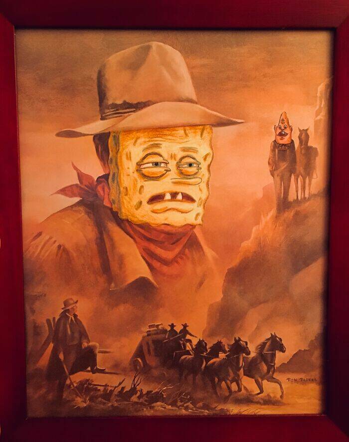 Paintings From Thrift Stores And Garage Sales That Got Repainted By Other Artists