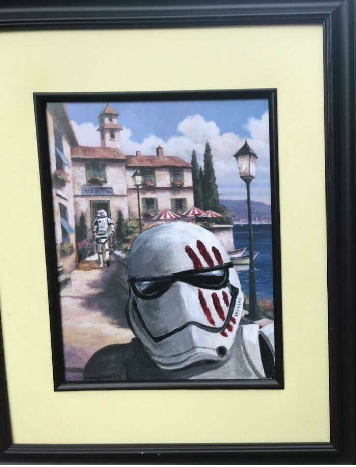 Paintings From Thrift Stores And Garage Sales That Got Repainted By Other Artists