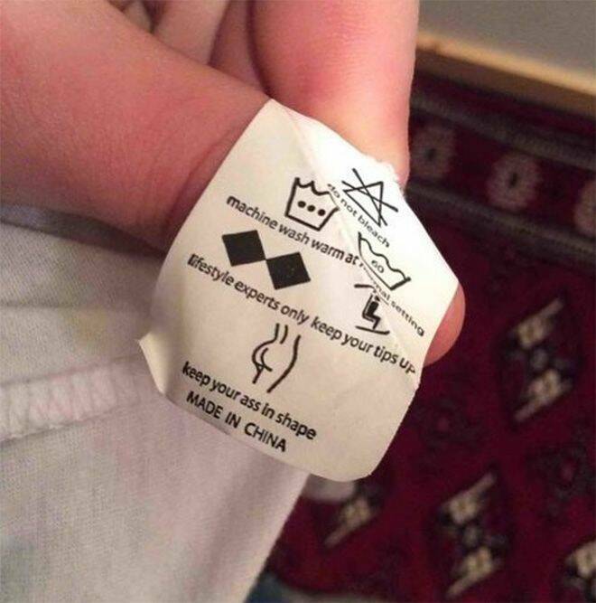Clothing Tags With A Touch Of Humor
