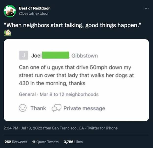 “Nextdoor” Is Such A Crazy Place…