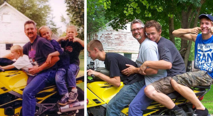 People Recreating Their Old Family Photos