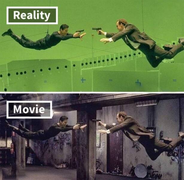 Movie Moments Before And After CGI