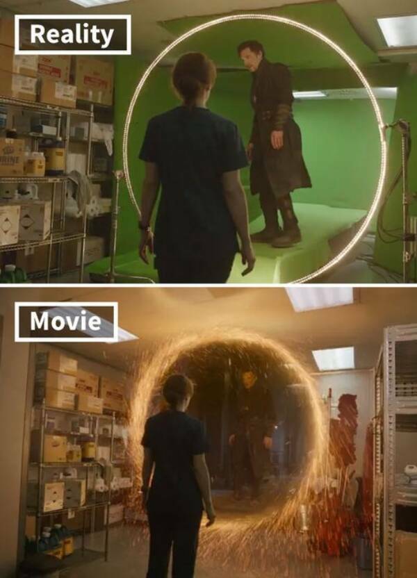 Movie Moments Before And After CGI