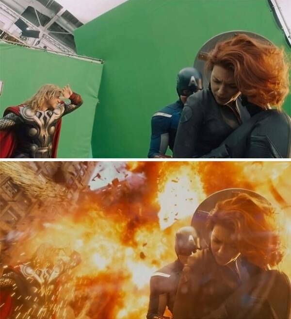 Movie Moments Before And After CGI