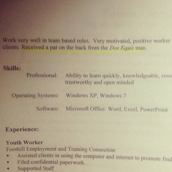 That’s Not How You Write A Resume…