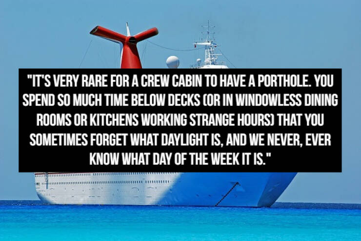 Cruise Ship Workers Share Some Details About Their Job